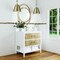James Martin Vanities 36'' Sgl Vanity, Light Mappa Burl and Polished Wht W/ Sgl Hole 3CM Wht Zeus Quartz Top & Backsplash D804-V36-LMB-1WZ - alternate 2